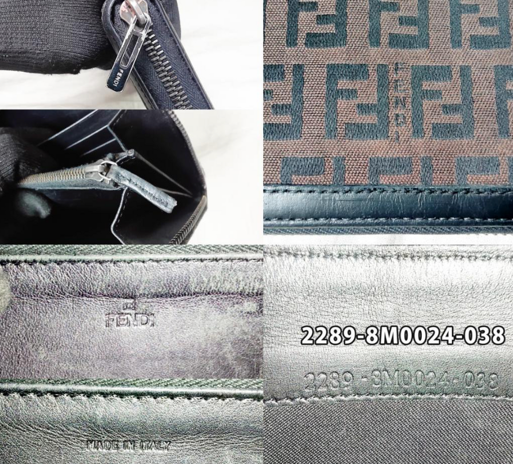 FENDI – Portefeuille Long Zippé FF (Zucca) Vintage