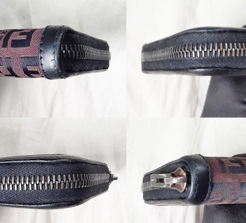 FENDI – Portefeuille Long Zippé FF (Zucca) Vintage