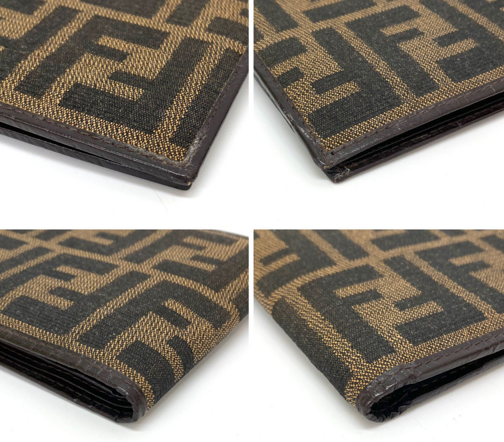 FENDI – Portefeuille Compact FF (Zucca) Vintage