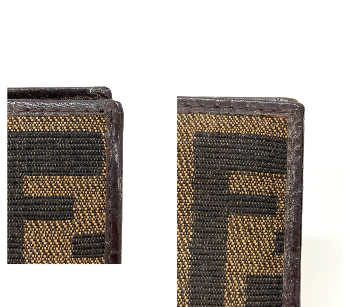 FENDI – Portefeuille Compact FF (Zucca) Vintage