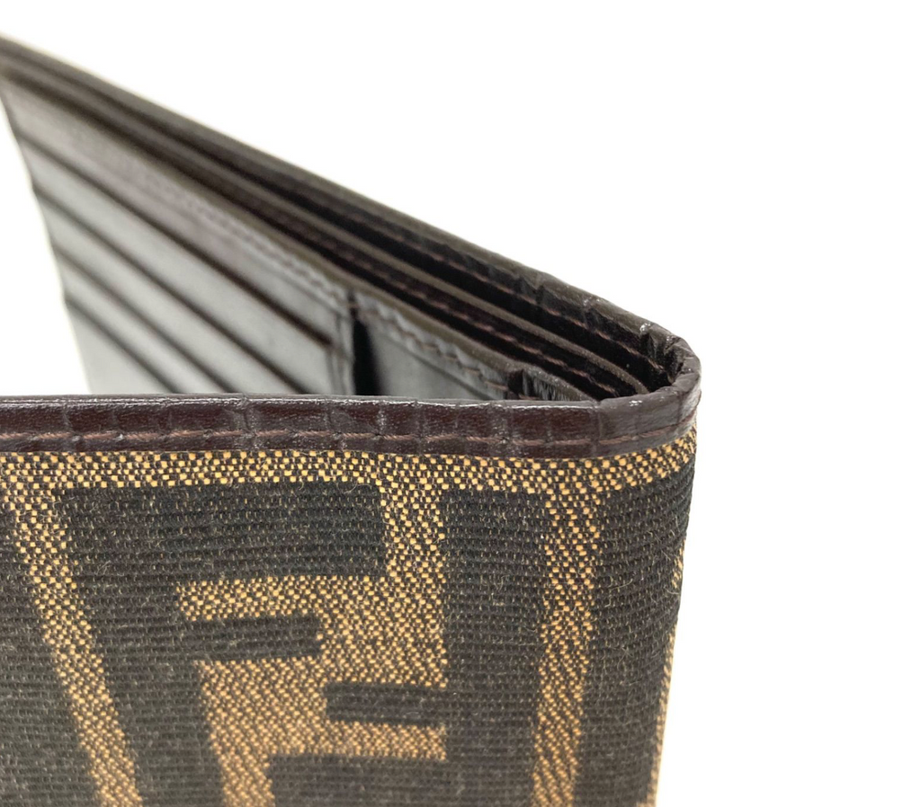 FENDI – Portefeuille Compact FF (Zucca) Vintage