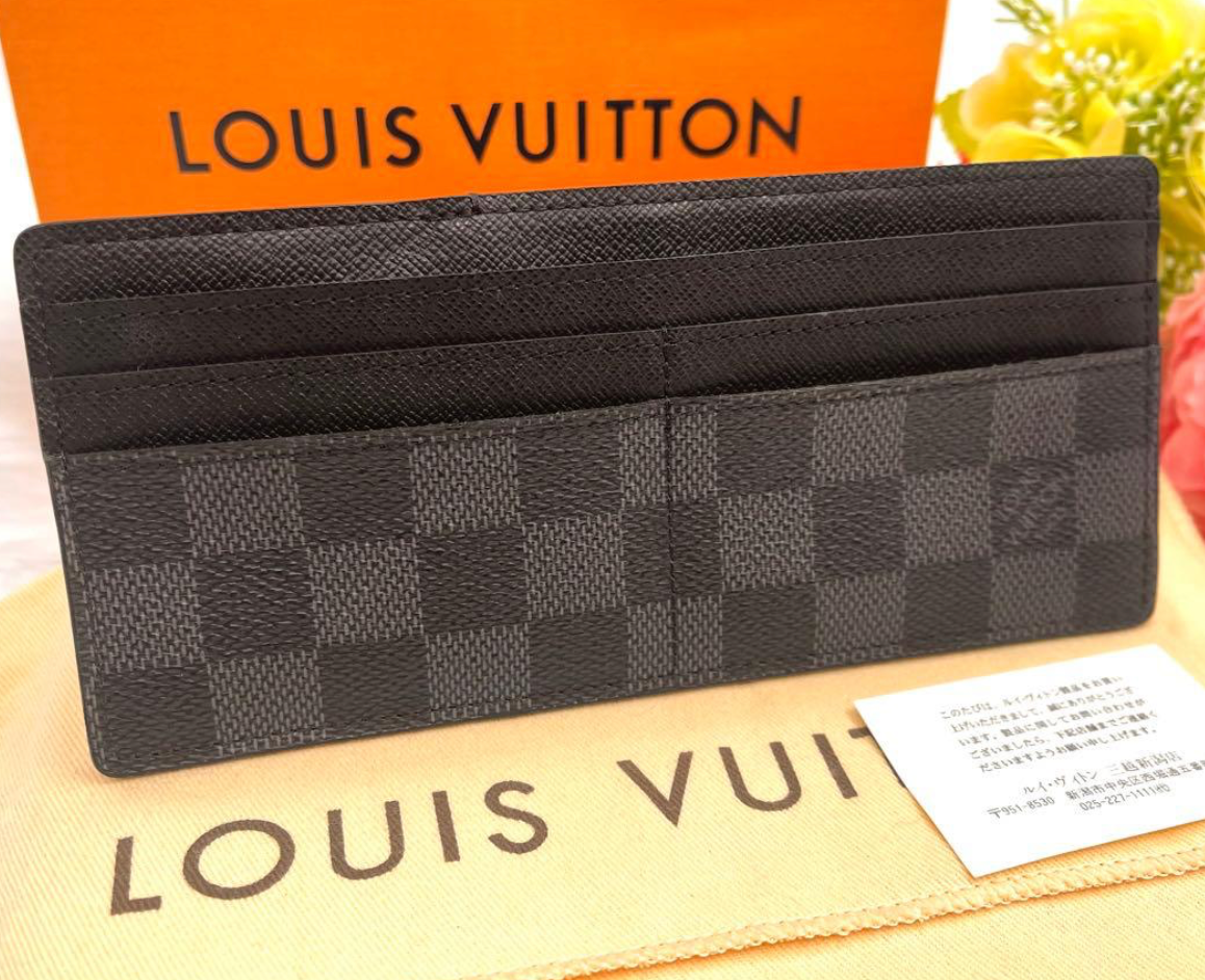 LOUIS VUITTON – Portefeuille Modulable Damier Graphite (Carte)