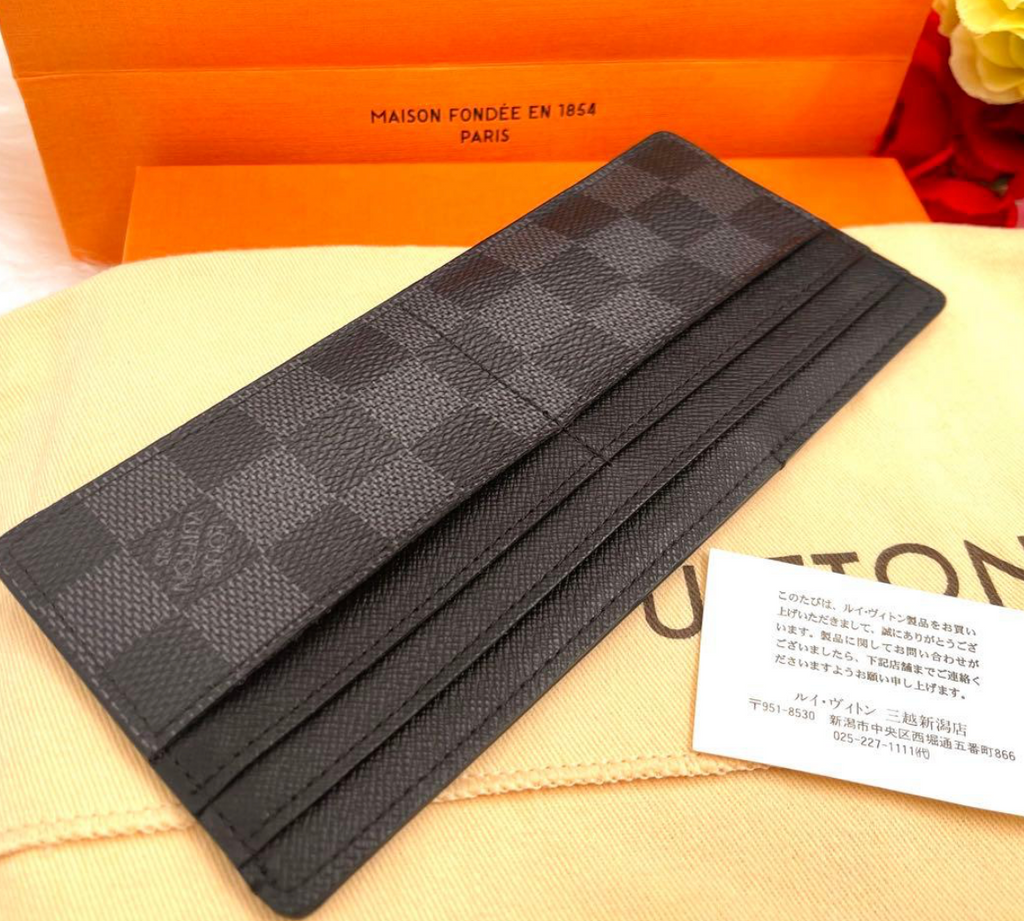 LOUIS VUITTON – Portefeuille Modulable Damier Graphite (Carte)
