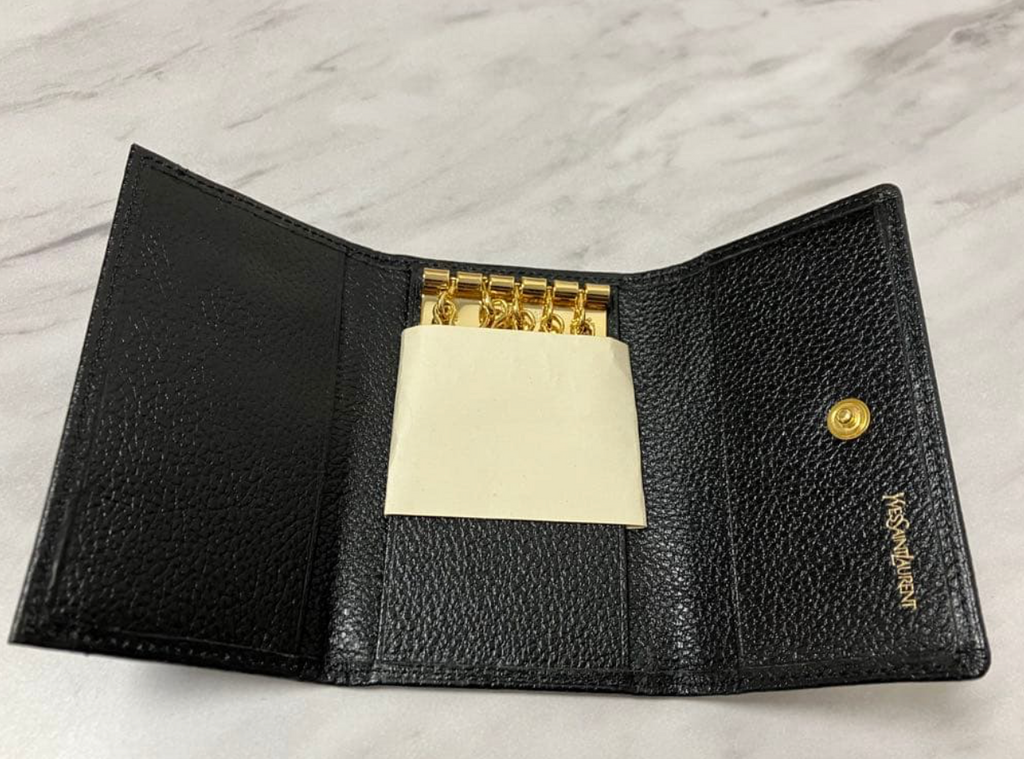 YVES SAINT LAURENT – Porte-clés 5 Anneaux (Noir)