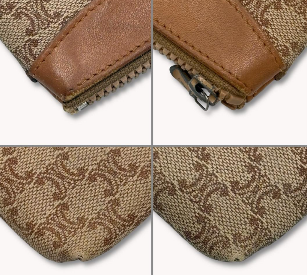CELINE – Porte-monnaie Macadam Vintage (Brown)