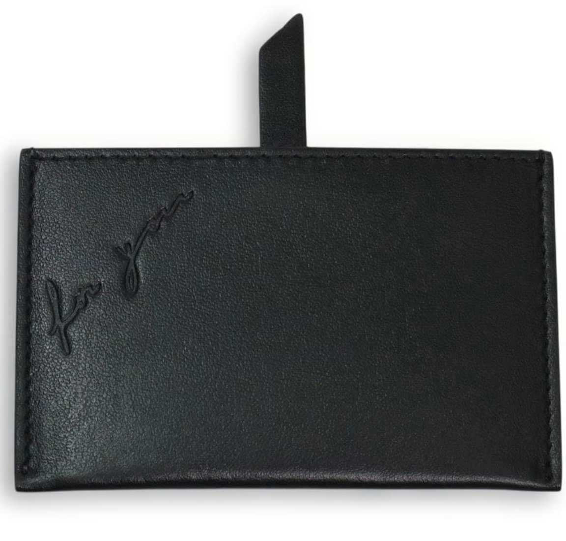 SAINT LAURENT – Porte-cartes Cuir Noir (Pull Tab)