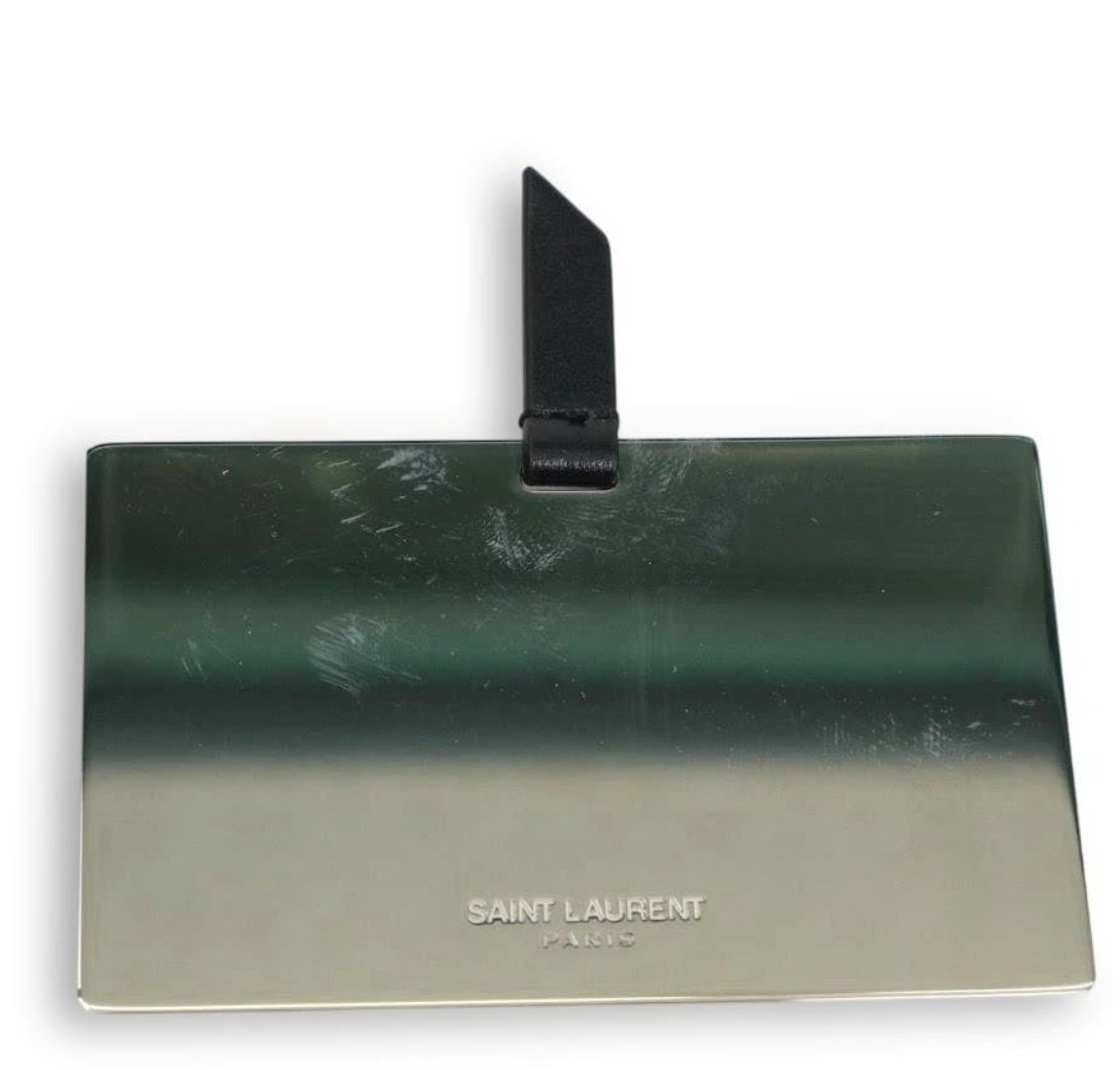 SAINT LAURENT – Porte-cartes Cuir Noir (Pull Tab)