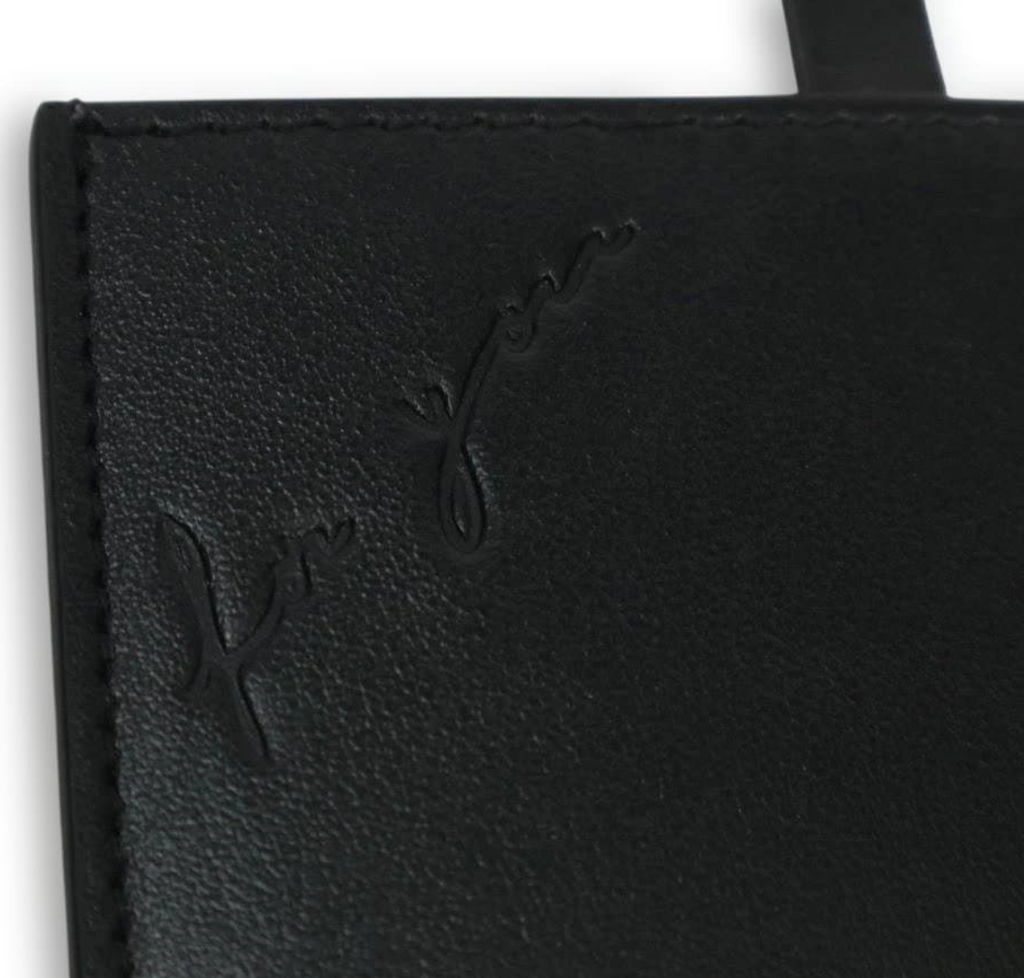 SAINT LAURENT – Porte-cartes Cuir Noir (Pull Tab)