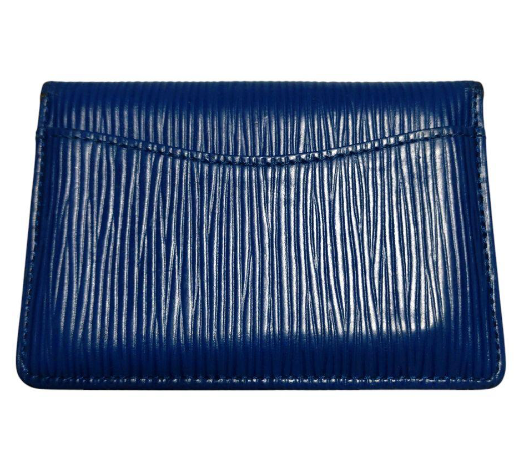 Louis Vuitton Porte-cartes Épi Bleu – Cuir – Format Compact