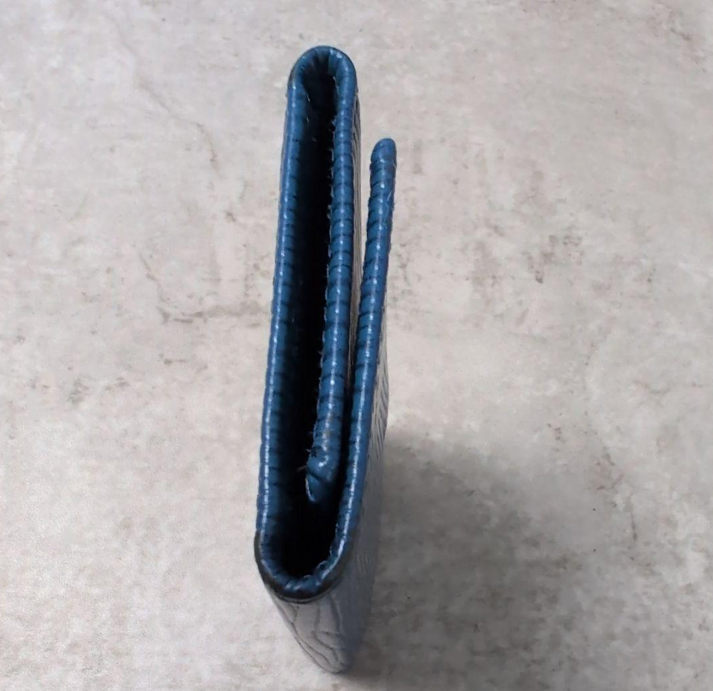 Porte-clés Louis Vuitton Multiclés 4 en cuir Épi bleu (Toledo Blue)