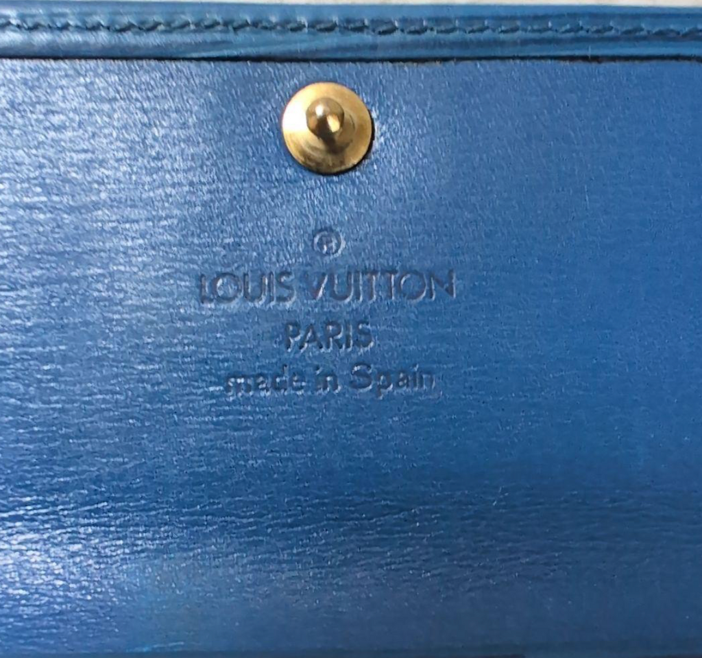 Porte-clés Louis Vuitton Multiclés 4 en cuir Épi bleu (Toledo Blue)