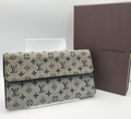Louis Vuitton Portefeuille Long Bleu Marine – Cuir – Format Classique