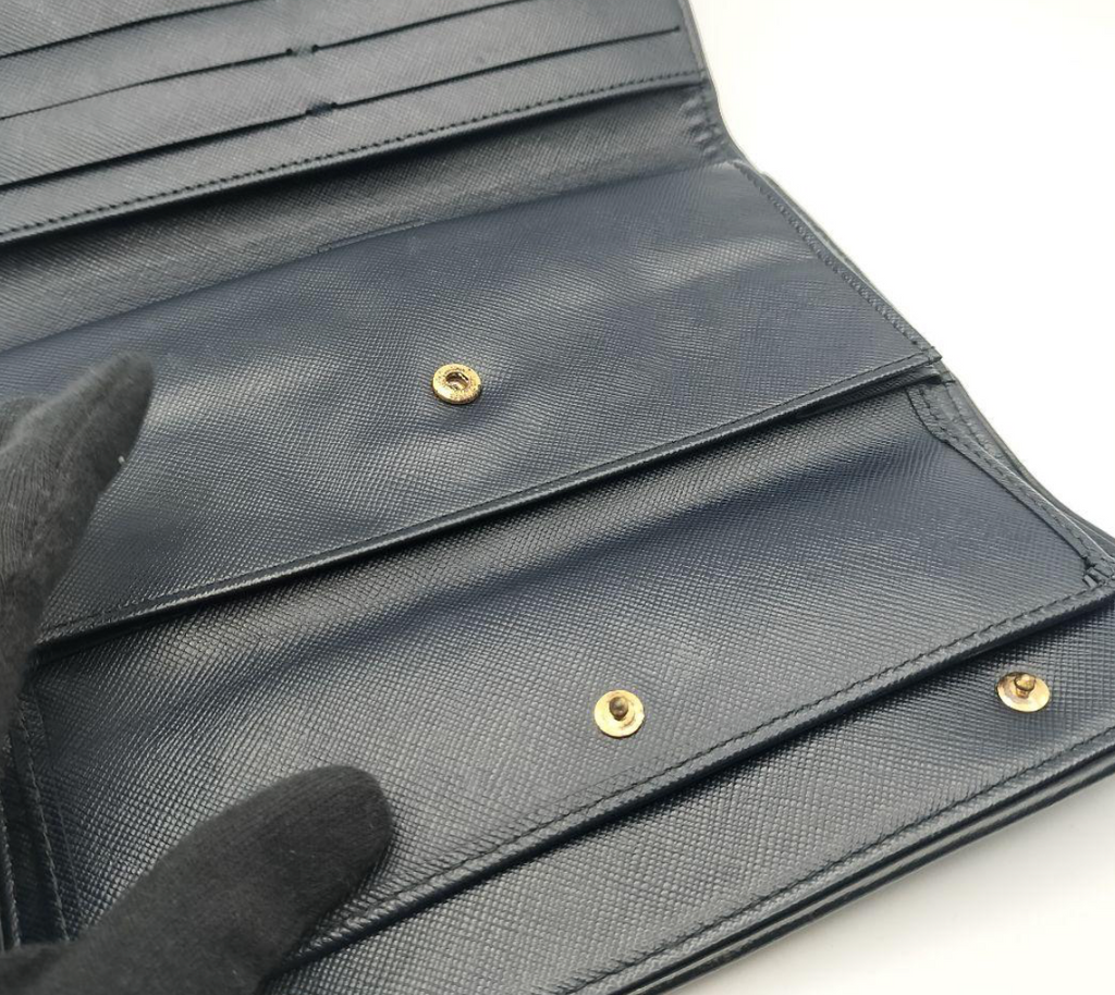Louis Vuitton Portefeuille Long Bleu Marine – Cuir – Format Classique