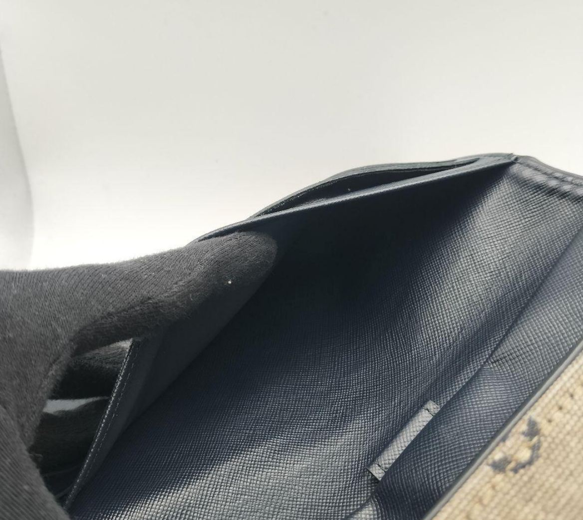 Louis Vuitton Portefeuille Long Bleu Marine – Cuir – Format Classique