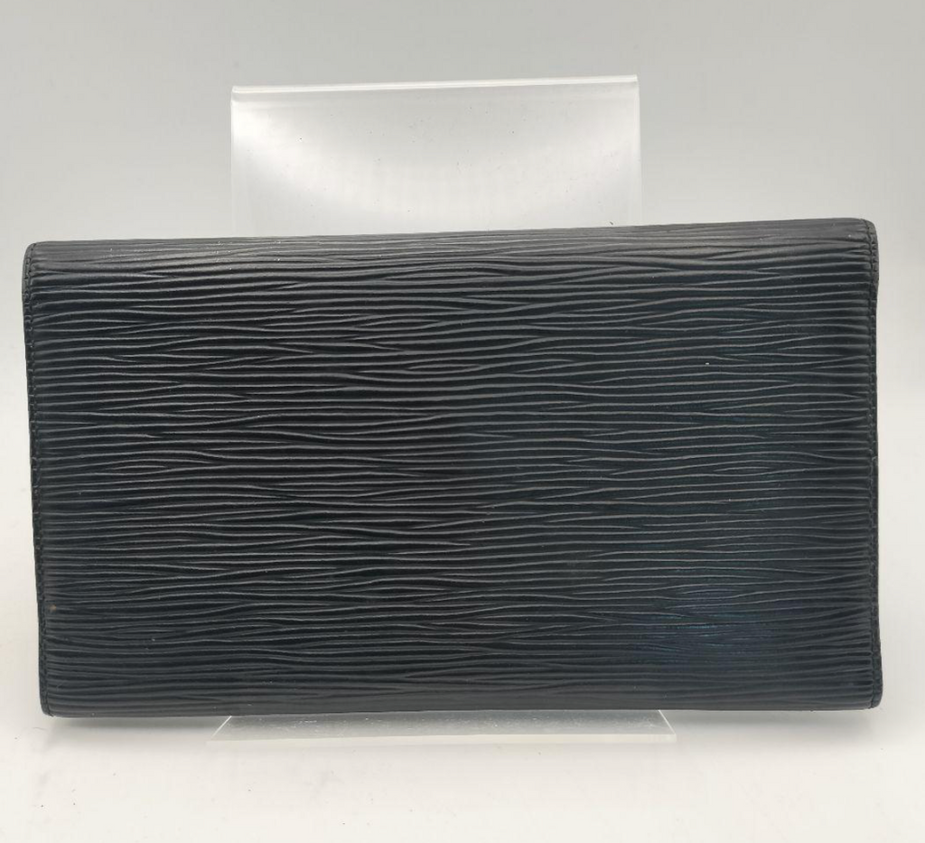 Louis Vuitton Portefeuille Long Noir – Cuir Epi– Format Classique – Bon État