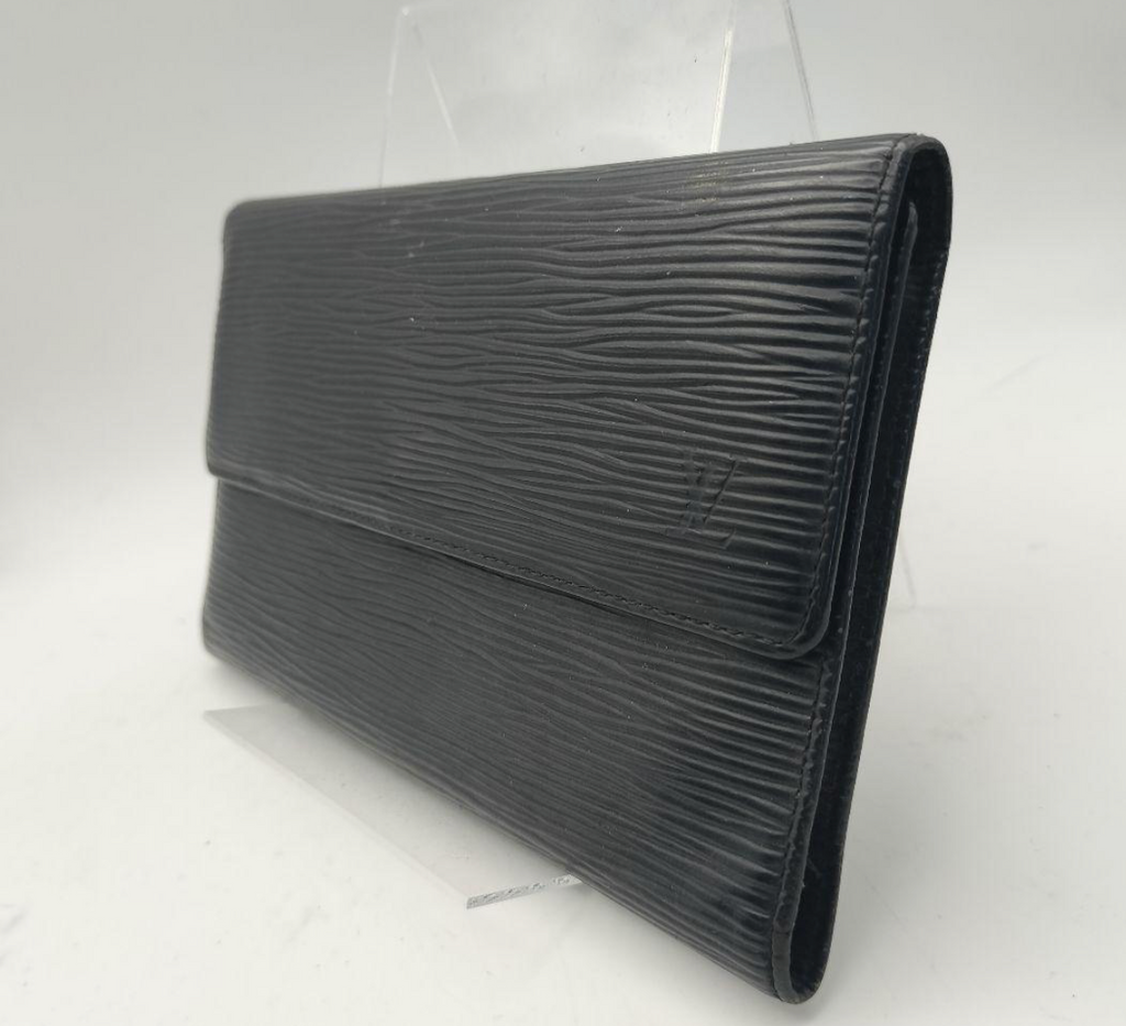 Louis Vuitton Portefeuille Long Noir – Cuir Epi– Format Classique – Bon État