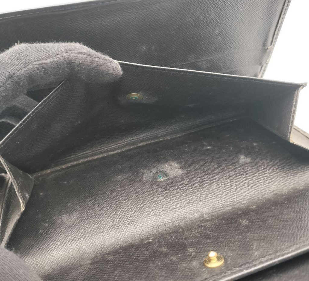 Louis Vuitton Portefeuille Long Noir – Cuir Epi– Format Classique – Bon État