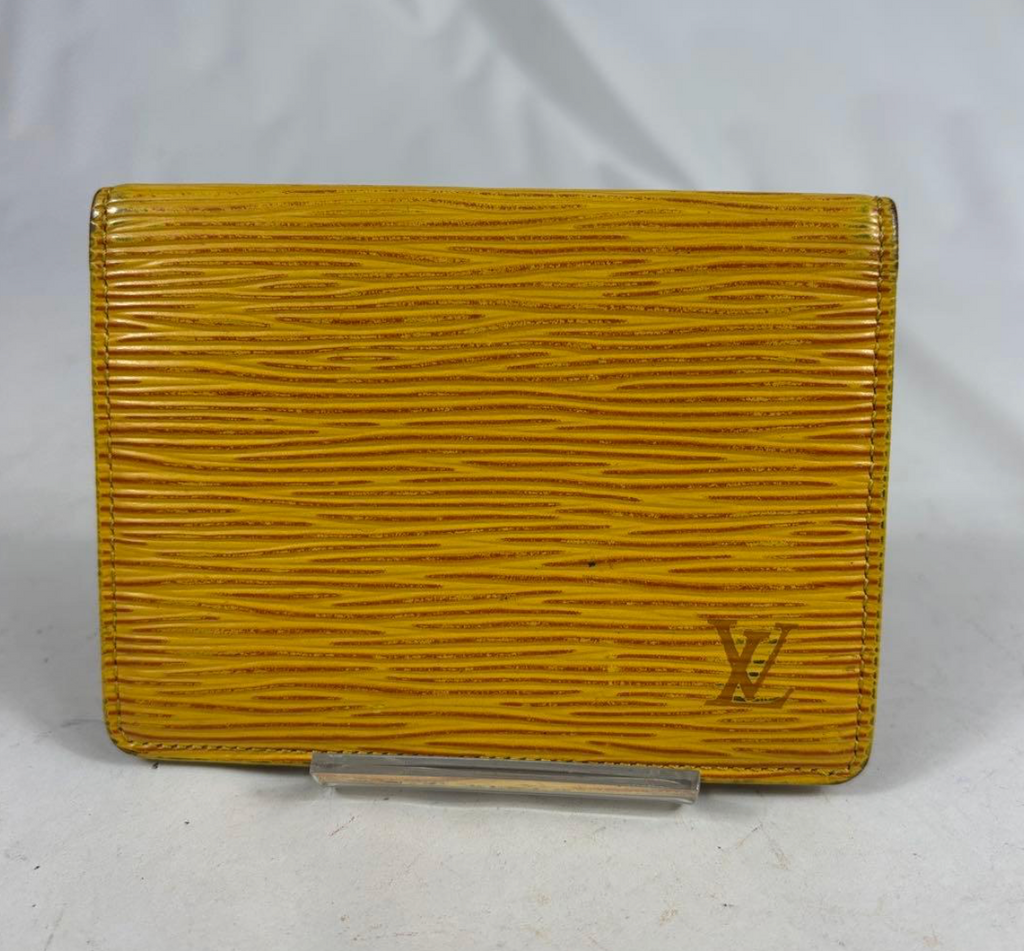 Louis Vuitton Porte-cartes Épi JAUNE M63209 – Porte 2 Cartes Vertical – Compact