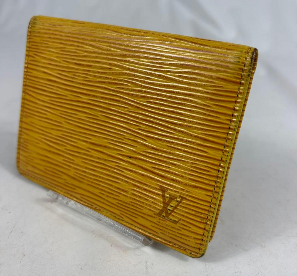 Louis Vuitton Porte-cartes Épi JAUNE M63209 – Porte 2 Cartes Vertical – Compact