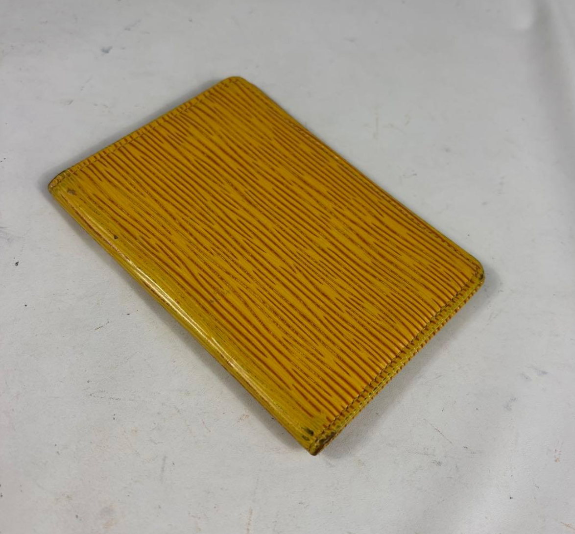 Louis Vuitton Porte-cartes Épi JAUNE M63209 – Porte 2 Cartes Vertical – Compact