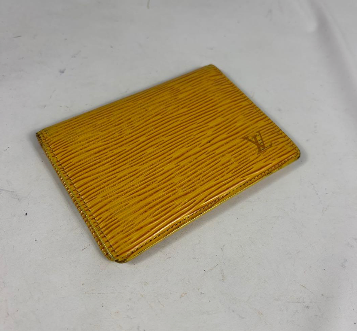 Louis Vuitton Porte-cartes Épi JAUNE M63209 – Porte 2 Cartes Vertical – Compact