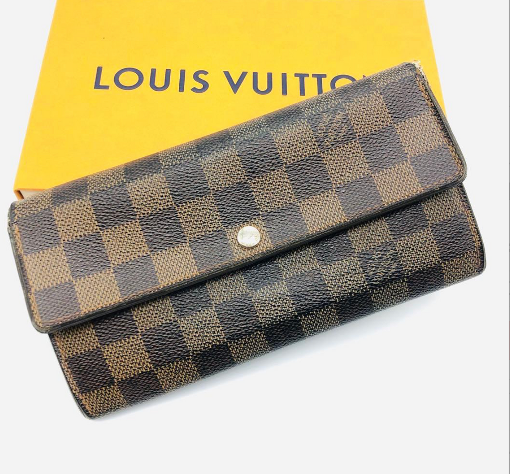 Louis Vuitton Portefeuille Sarah Monogram – Marron – Portefeuille Long – Bon État