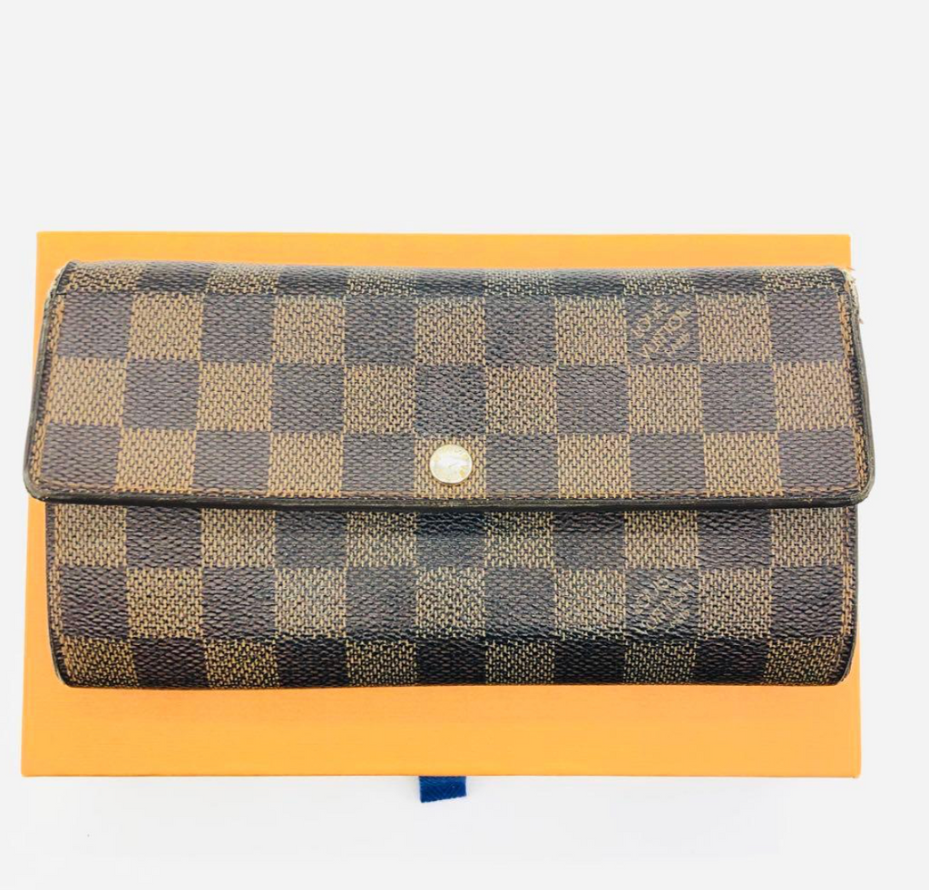 Louis Vuitton Portefeuille Sarah Monogram – Marron – Portefeuille Long – Bon État
