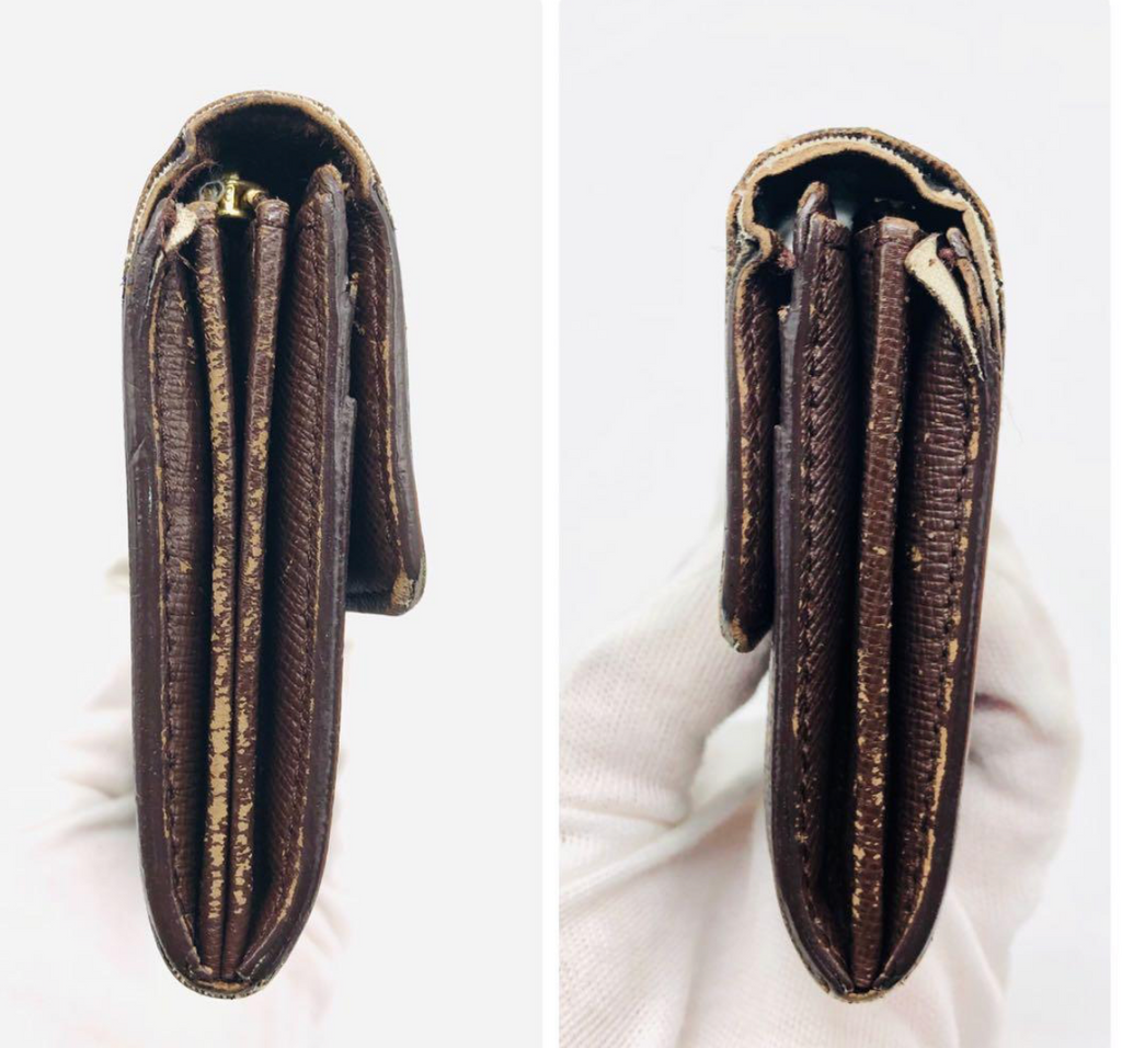 Louis Vuitton Portefeuille Sarah Monogram – Marron – Portefeuille Long – Bon État