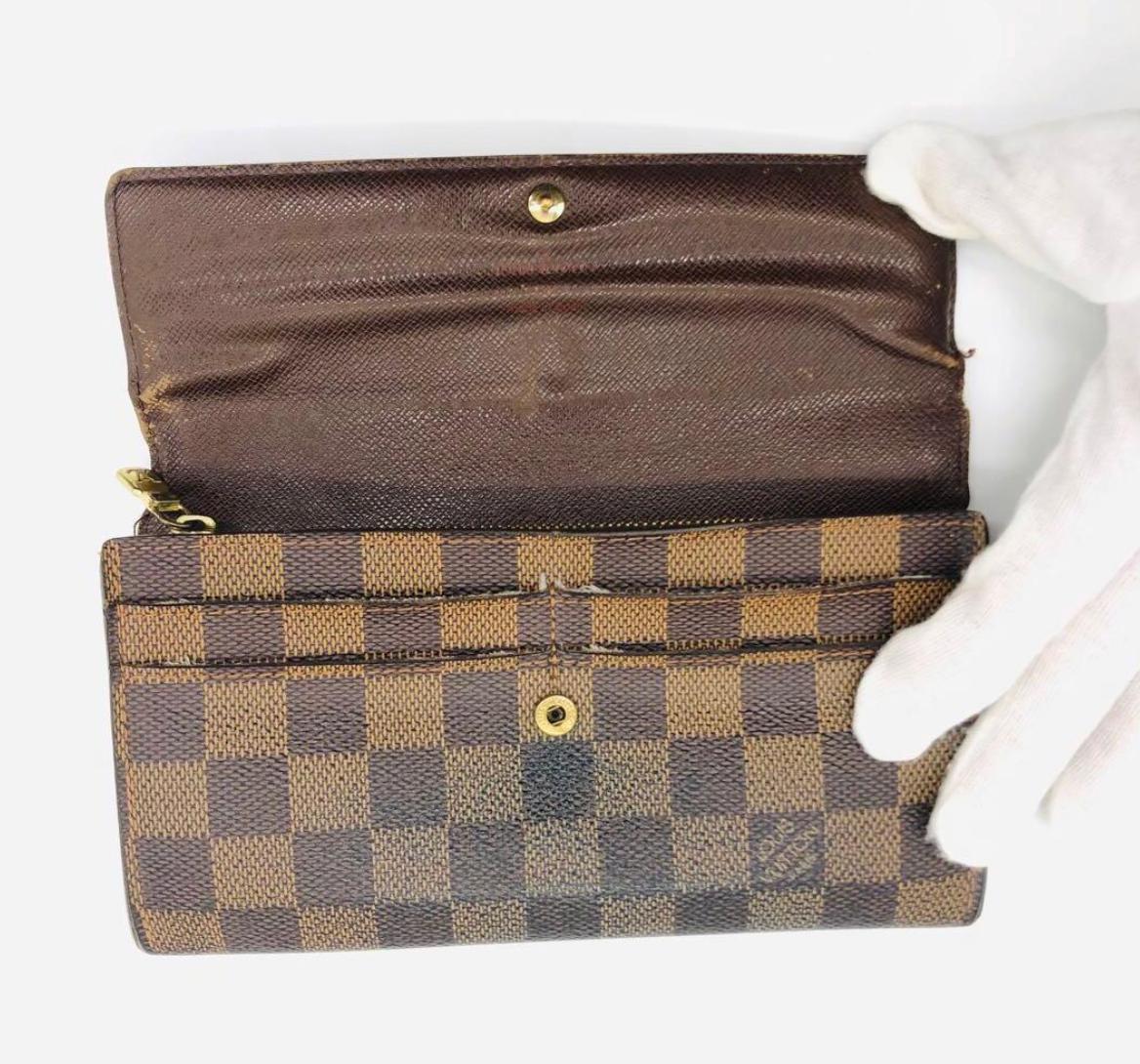 Louis Vuitton Portefeuille Sarah Monogram – Marron – Portefeuille Long – Bon État