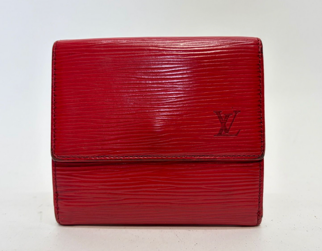 Louis Vuitton Portefeuille Compact – Rouge – Format Court – Bon État