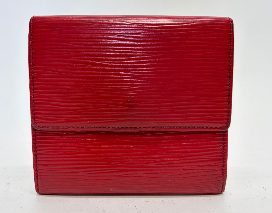 Louis Vuitton Portefeuille Compact – Rouge – Format Court – Bon État