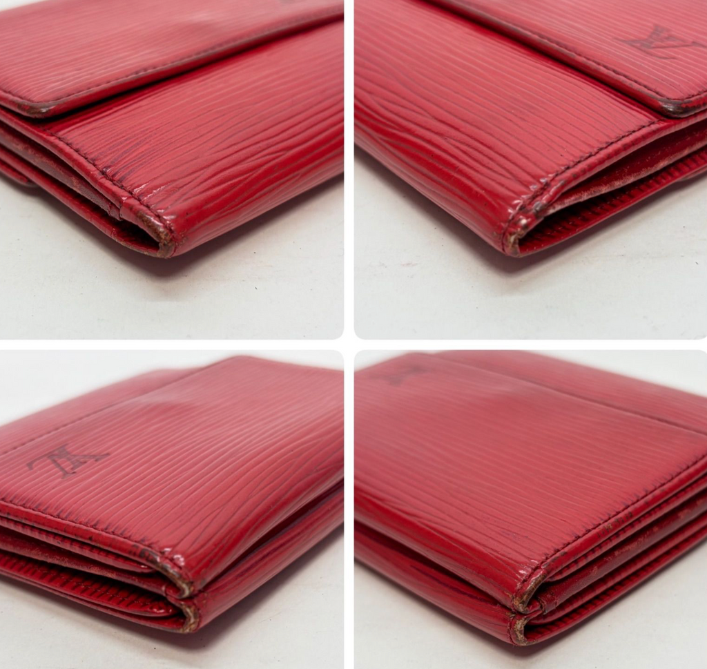 Louis Vuitton Portefeuille Compact – Rouge – Format Court – Bon État