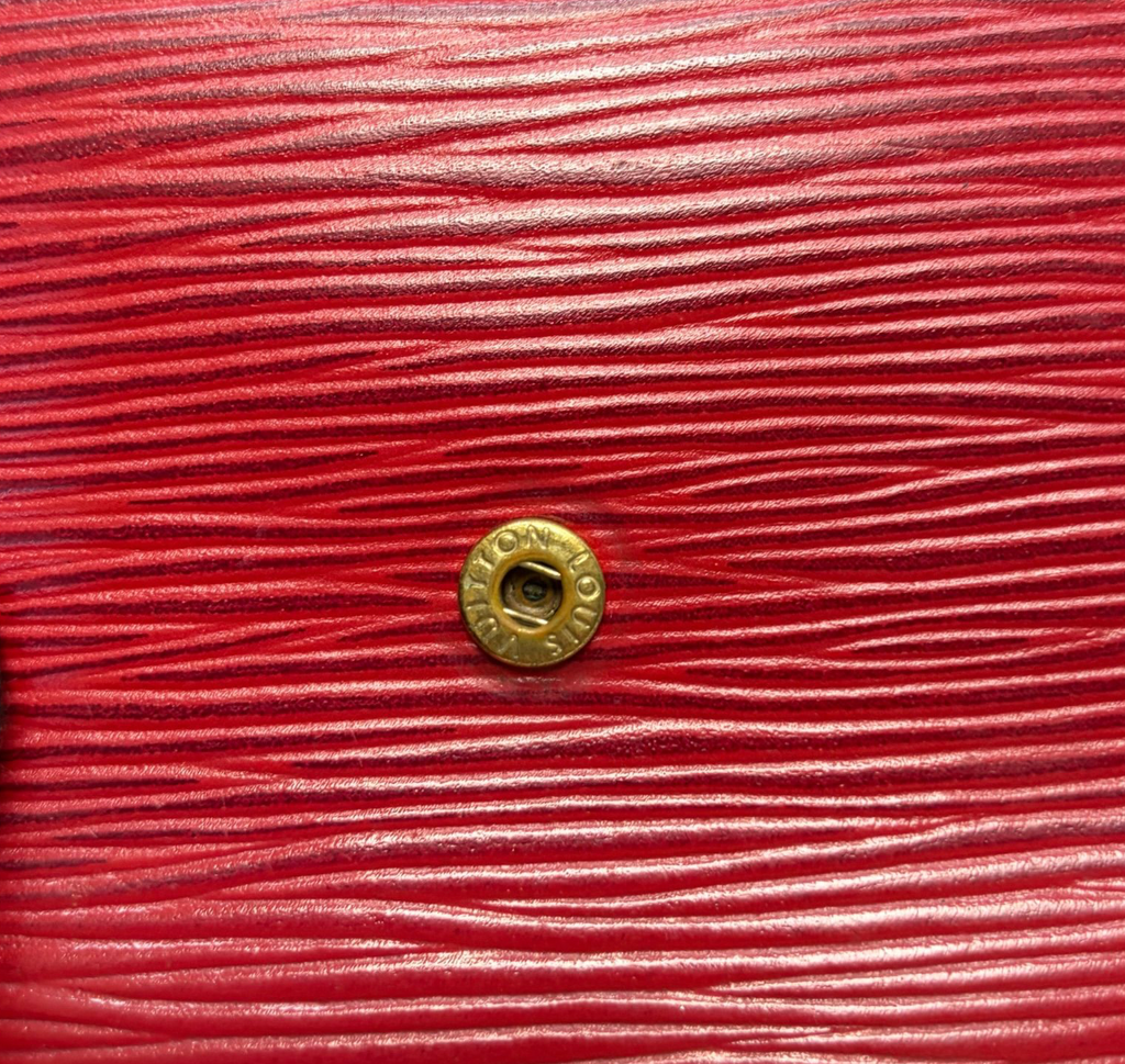 Louis Vuitton Portefeuille Compact – Rouge – Format Court – Bon État