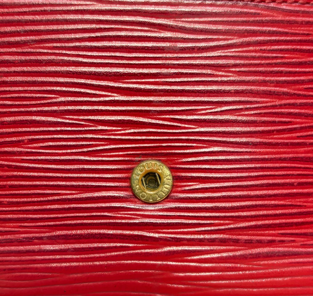 Louis Vuitton Portefeuille Compact – Rouge – Format Court – Bon État