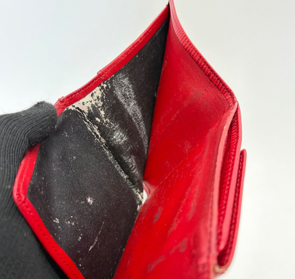 Louis Vuitton Portefeuille Compact – Rouge – Format Court – Bon État
