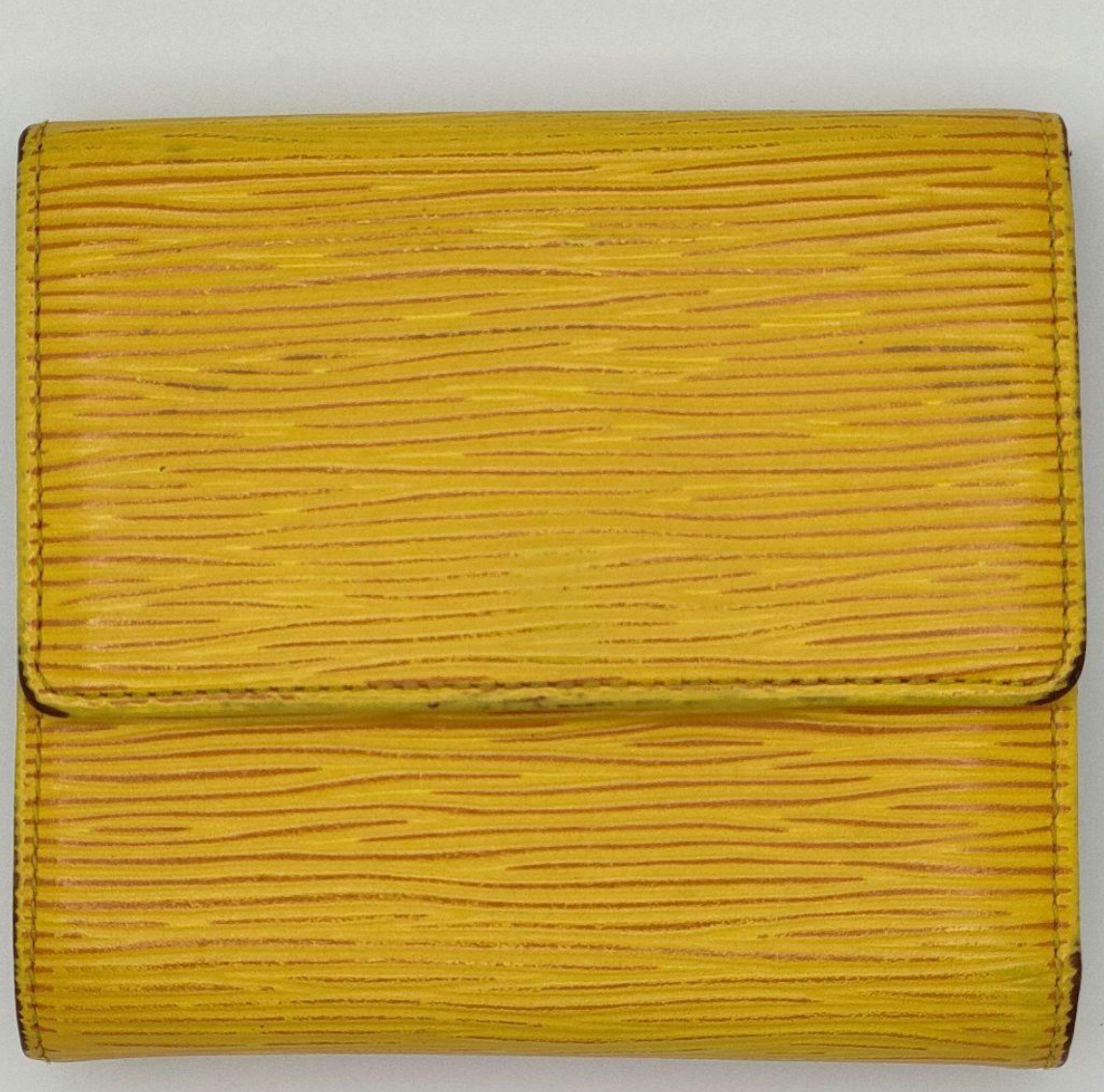 Louis Vuitton Portefeuille Épi Jaune (Tassili Yellow) – Compact – Cuir – Bon État