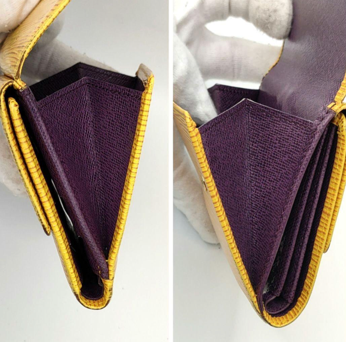 Louis Vuitton Portefeuille Épi Jaune (Tassili Yellow) – Compact – Cuir – Bon État