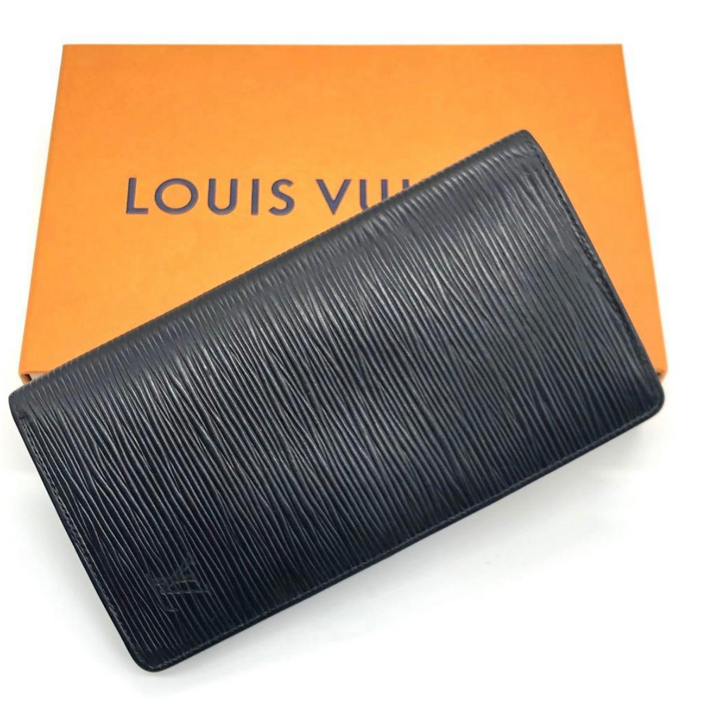 Louis Vuitton Portefeuille Long Épi Noir – Cuir – Format Fin – B
