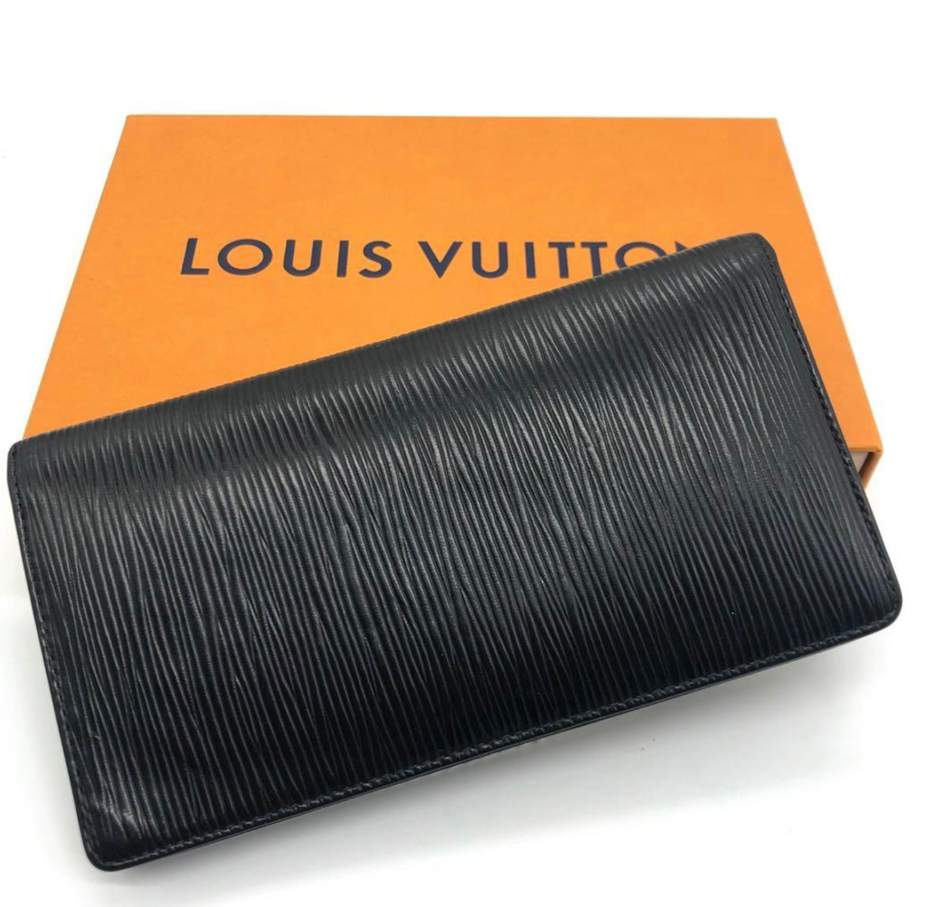 Louis Vuitton Portefeuille Long Épi Noir – Cuir – Format Fin – B