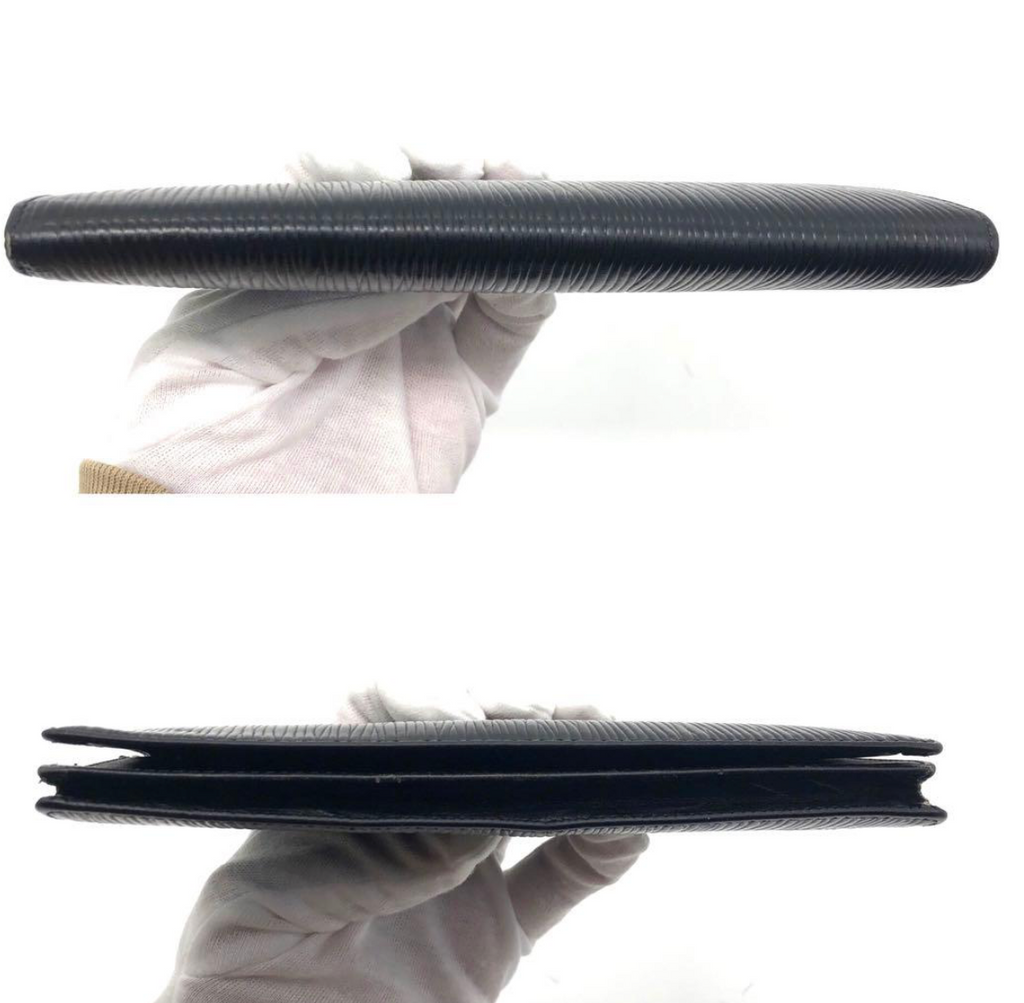 Louis Vuitton Portefeuille Long Épi Noir – Cuir – Format Fin – B