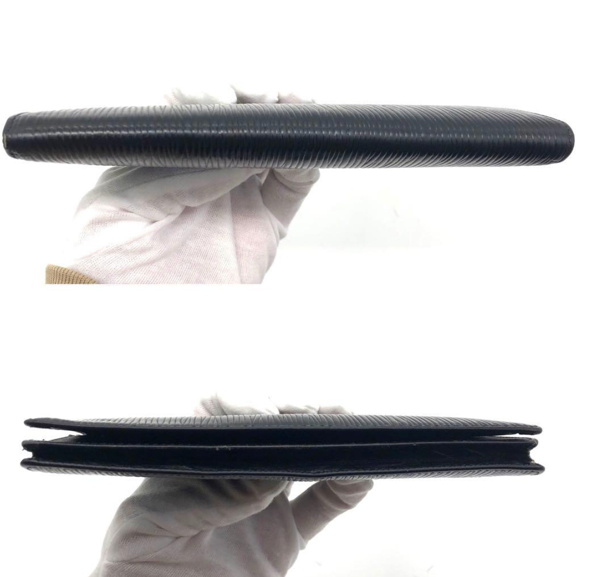 Louis Vuitton Portefeuille Long Épi Noir – Cuir – Format Fin – B