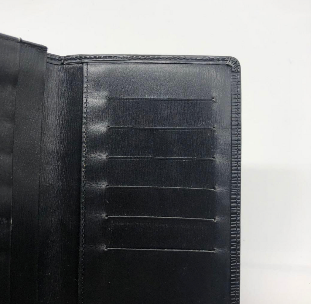 Louis Vuitton Portefeuille Long Épi Noir – Cuir – Format Fin – B