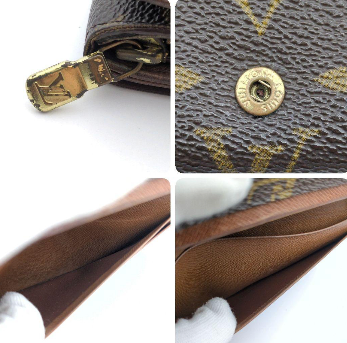 Louis Vuitton Portefeuille Trésor Monogram – Marron – Compact – Bon État