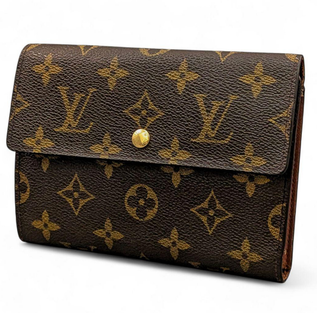 Louis Vuitton Portefeuille Trésor Étui Papier Monogram – Marron – 3 Volets