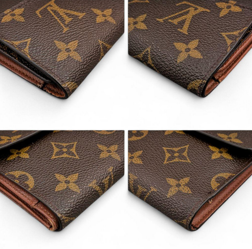 Louis Vuitton Portefeuille Trésor Étui Papier Monogram – Marron – 3 Volets