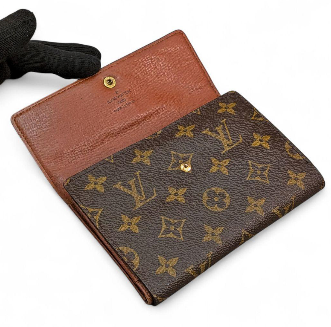 Louis Vuitton Portefeuille Trésor Étui Papier Monogram – Marron – 3 Volets