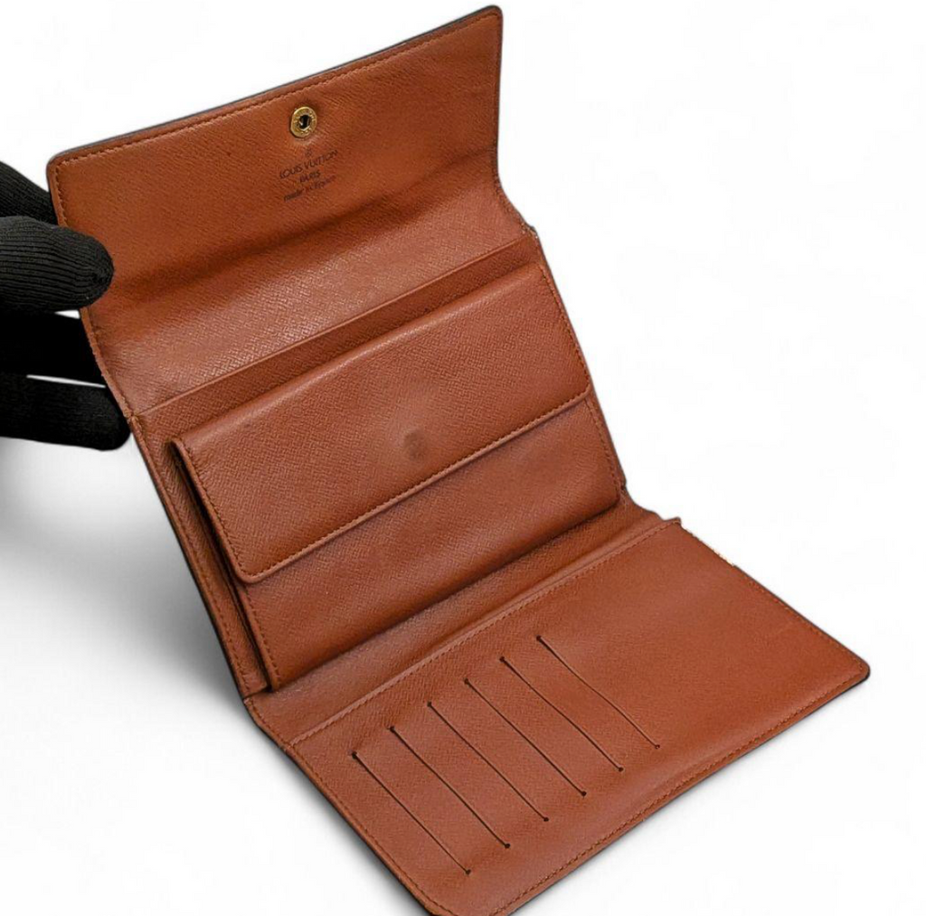 Louis Vuitton Portefeuille Trésor Étui Papier Monogram – Marron – 3 Volets