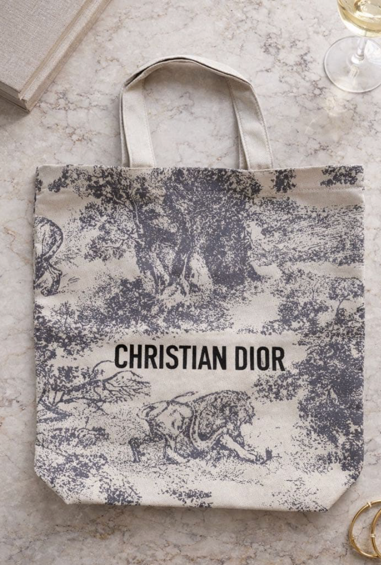 Dior Tote Bag Novelty – Coton – Grand Format – Beige – Très Bon État