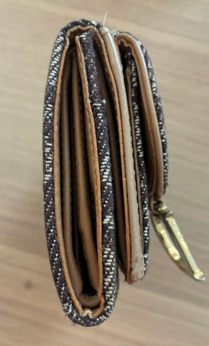 Christian Dior Portefeuille Saddle Trotter – Marron – 3 Volets – Vintage