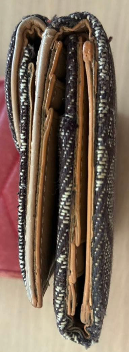 Christian Dior Portefeuille Saddle Trotter – Marron – 3 Volets – Vintage